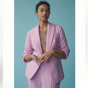 NWT Maeve Roll-Sleeve Blazer Lilac